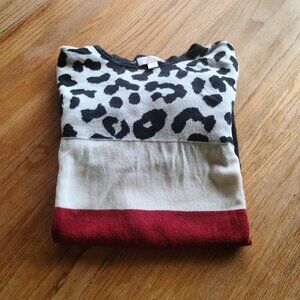 Leopard Tri- Color Sweater